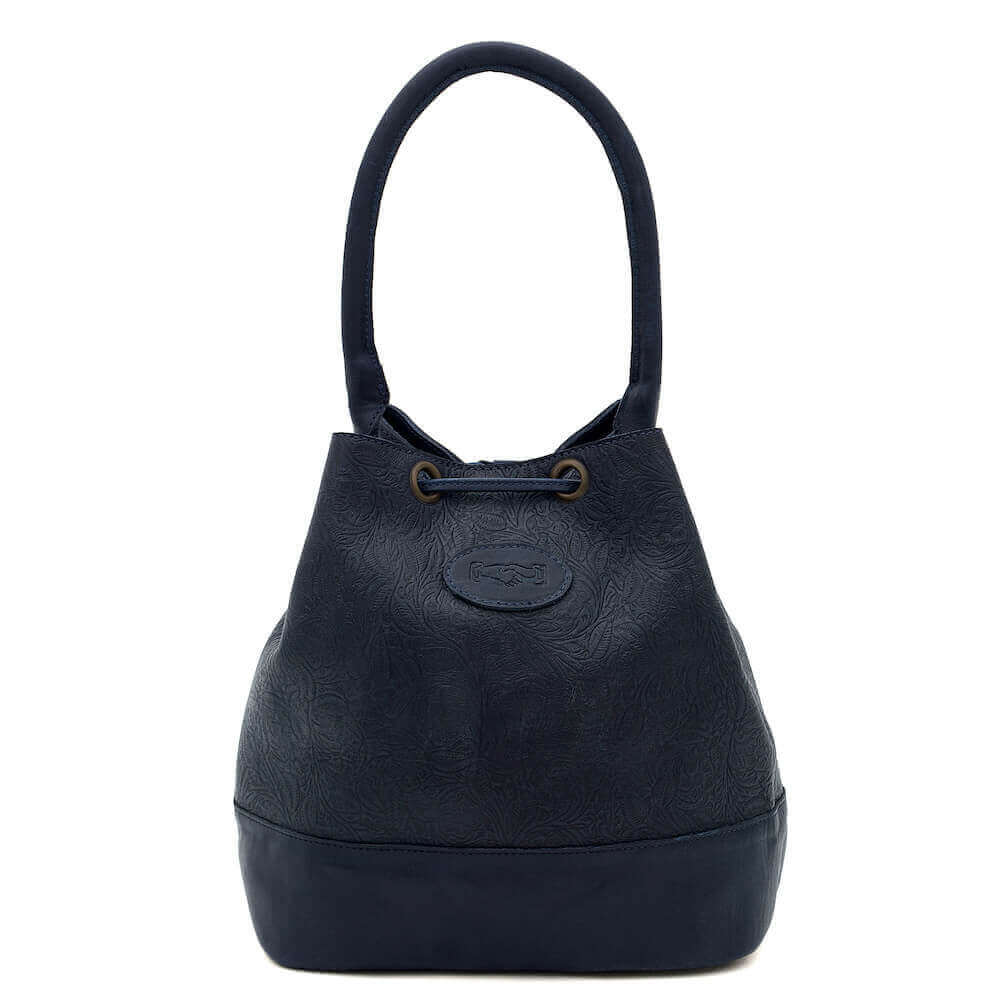 Tooled Leather Bucket Bag Mission Mercantile Leather Goods