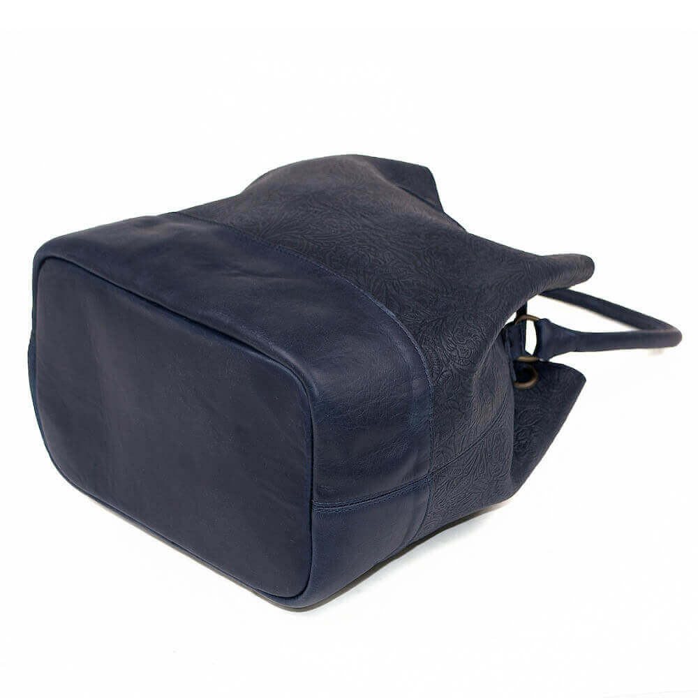 Tooled Leather Bucket Bag Mission Mercantile Leather Goods