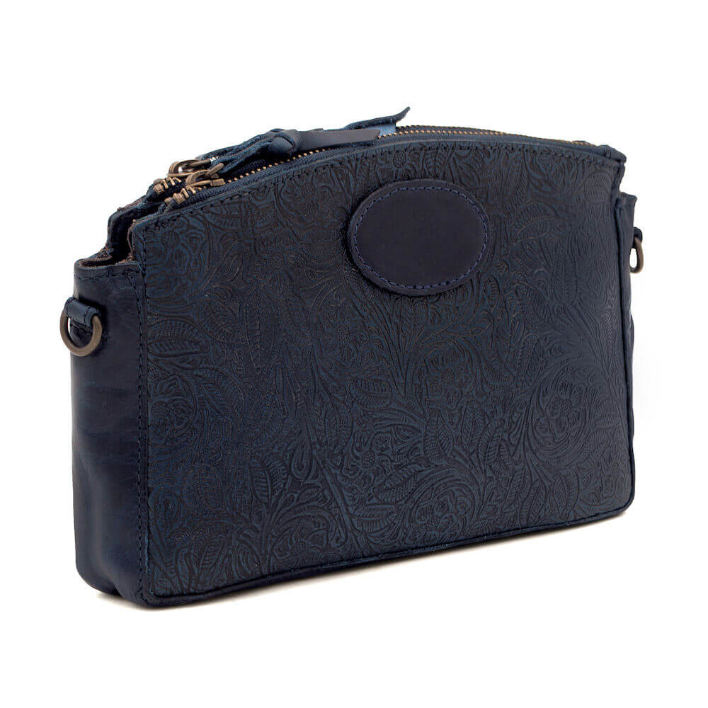 Tooled Leather Crossbody Bag Mission Mercantile Leather Goods