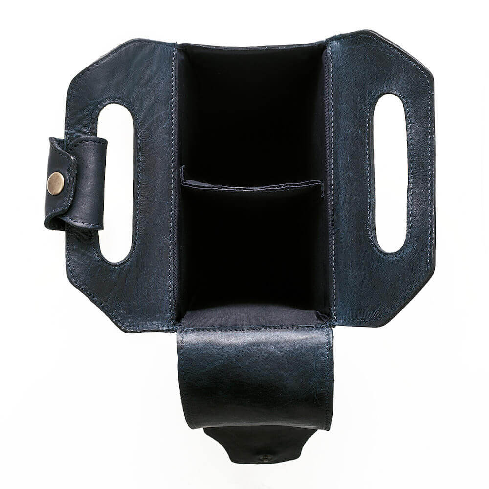 Tooled Leather Two Bottle Wine Carrier Mission Mercantile Leather Goods