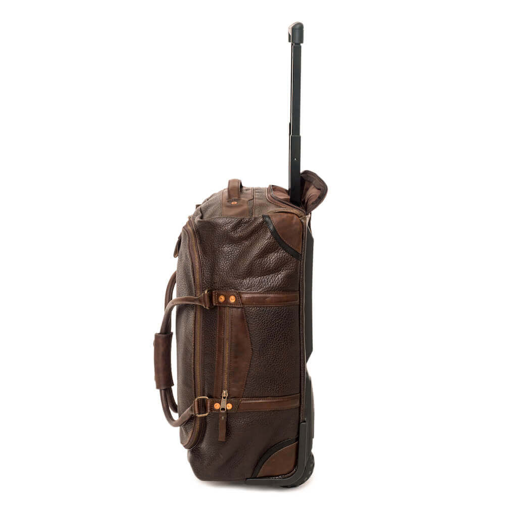 Theodore Leather Wheeled Carry-On Duffle Bag Mission Mercantile Leather Goods