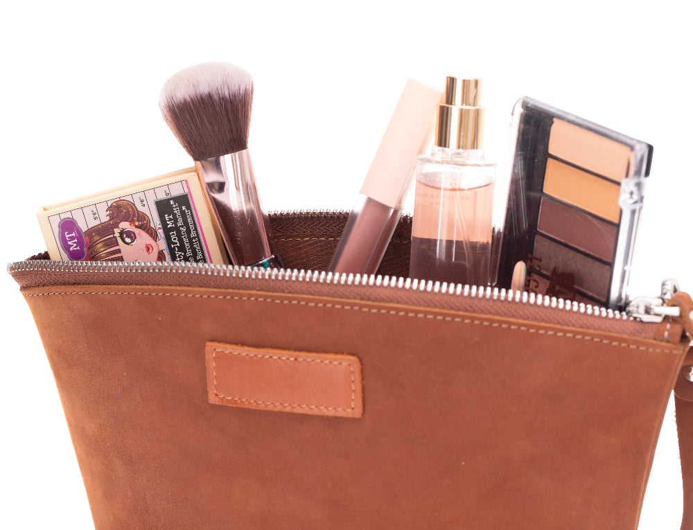 Luna Leather Makeup Bag Mizuri Leather