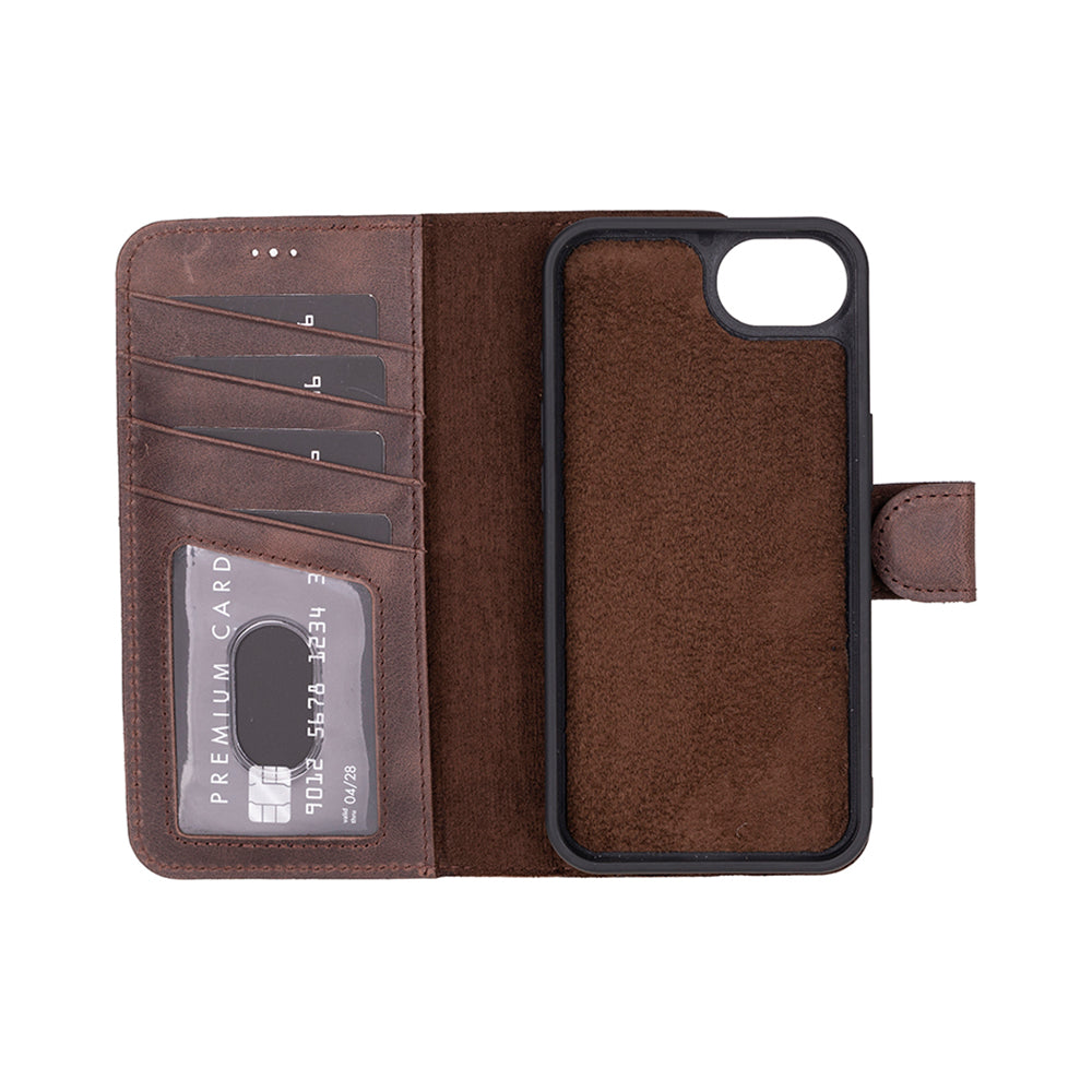 Magic iPhone 16E Detachable Leather Wallet Case Mizuri Leather