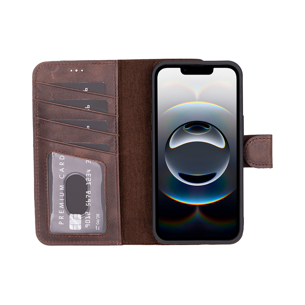Magic iPhone 16E Detachable Leather Wallet Case Mizuri Leather