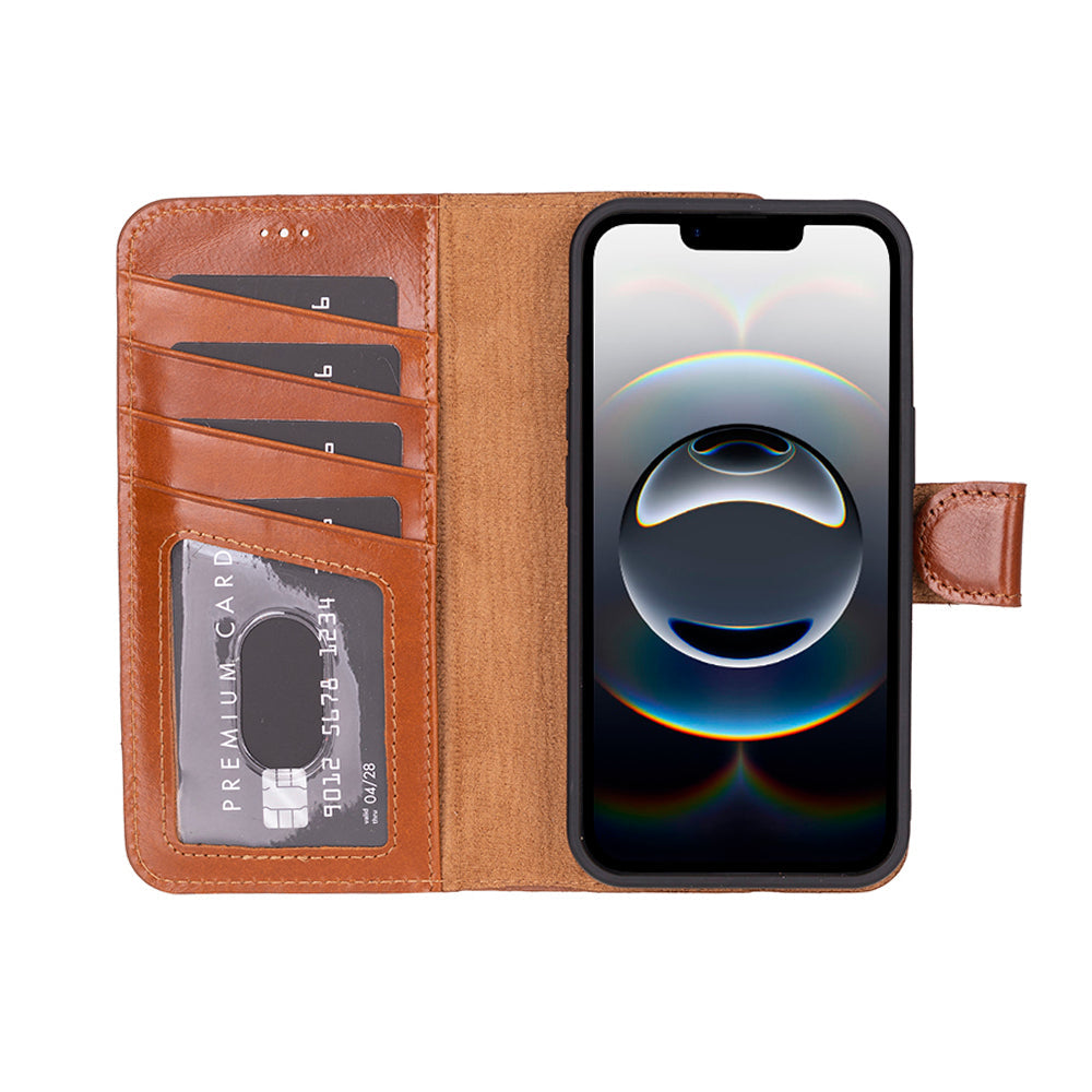 Magic iPhone 16E Detachable Leather Wallet Case Mizuri Leather
