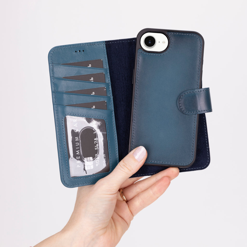Magic iPhone 16E Detachable Leather Wallet Case Mizuri Leather