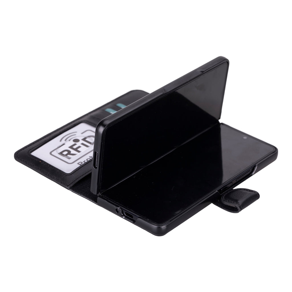 Wallet ID Leather Samsung Galaxy Z Fold 5 Folio Case Mizuri Leather