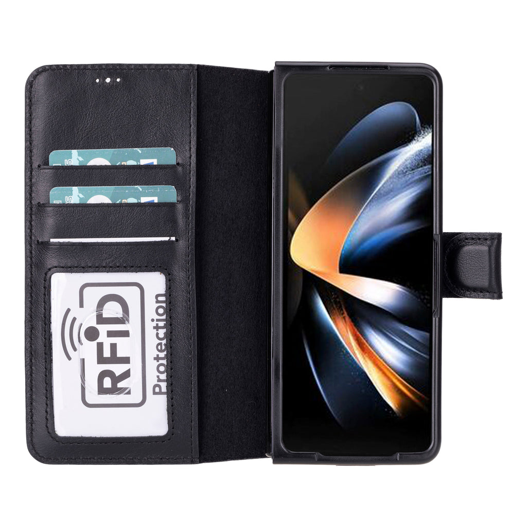 Wallet ID Leather Samsung Galaxy Z Fold 5 Folio Case Mizuri Leather