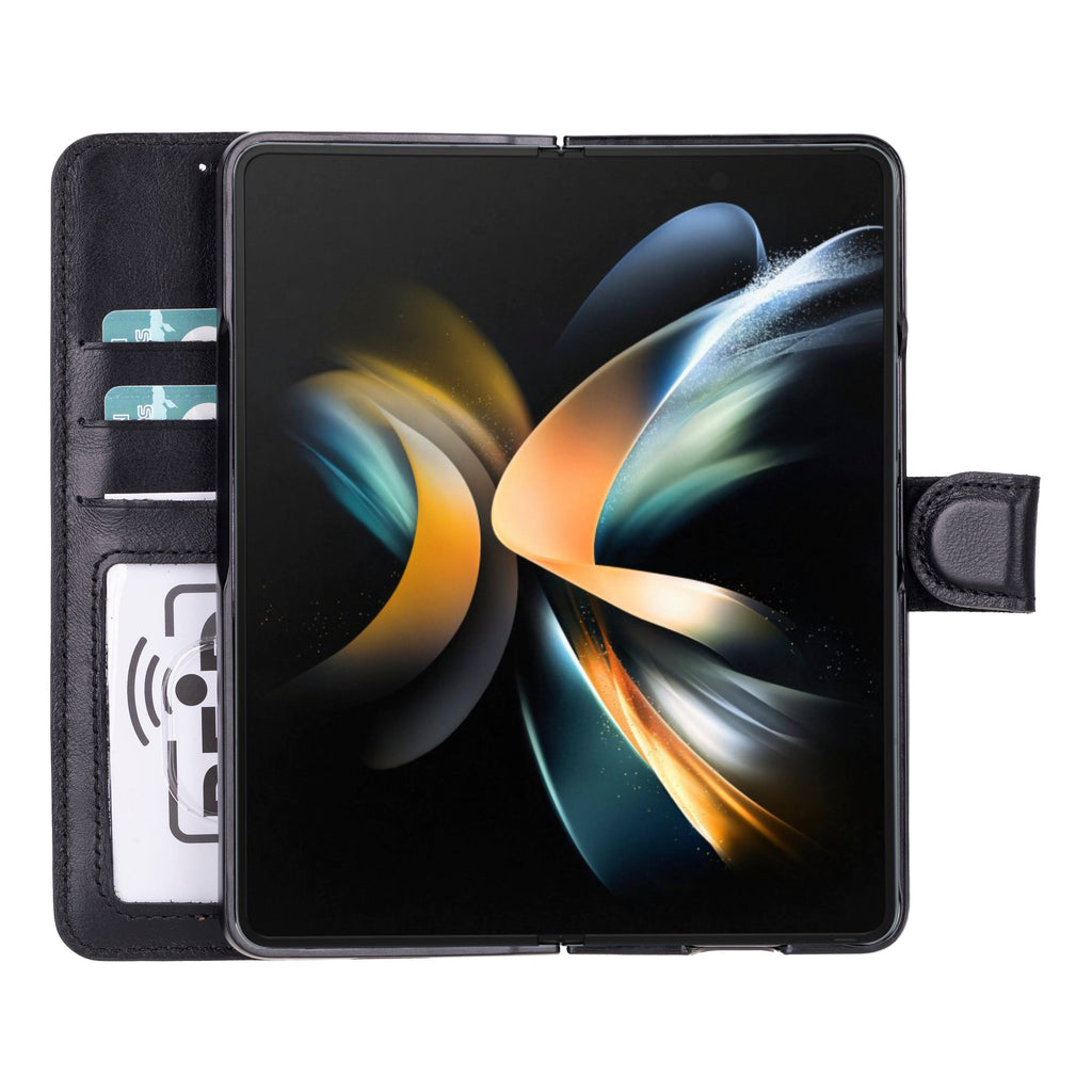 Wallet ID Leather Samsung Galaxy Z Fold 5 Folio Case Mizuri Leather