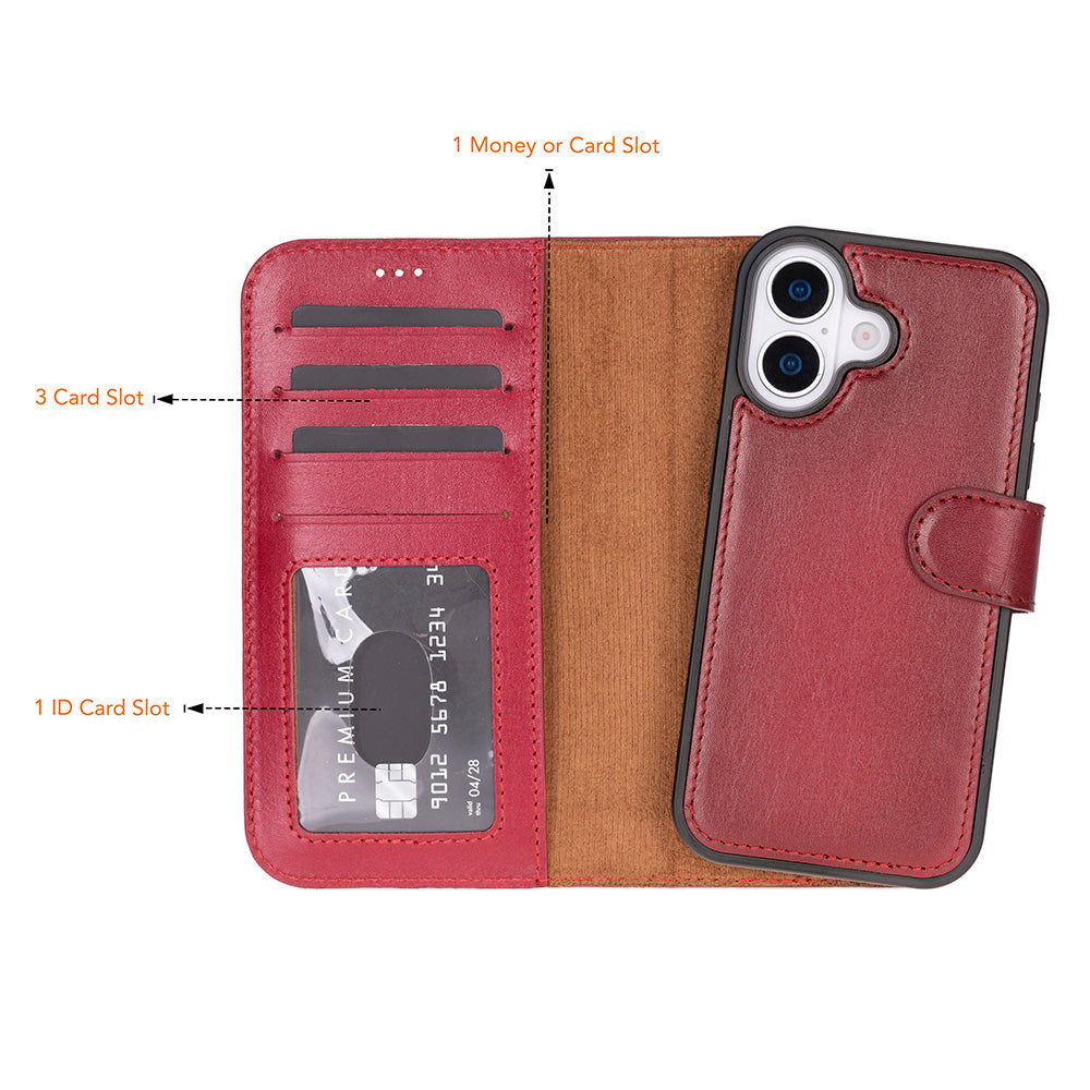 Magic iPhone 17 Leather Detachable Wallet Case Mizuri Leather