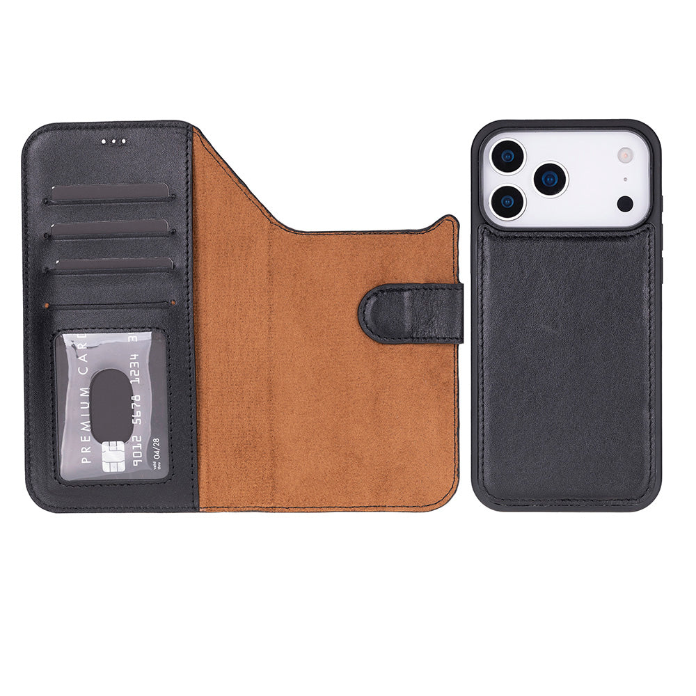Magic iPhone 17 Pro Leather Detachable Wallet Case Mizuri Leather