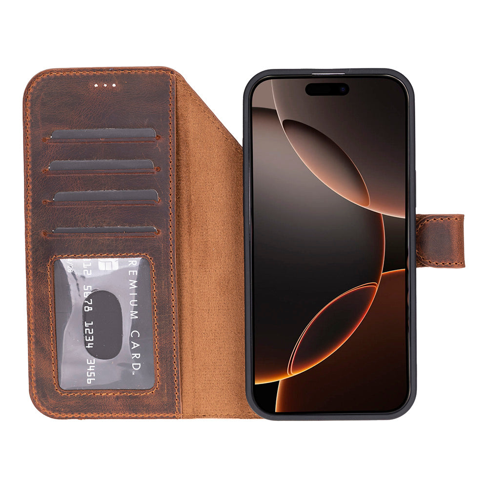 Magic iPhone 17 Pro Leather Detachable Wallet Case Mizuri Leather