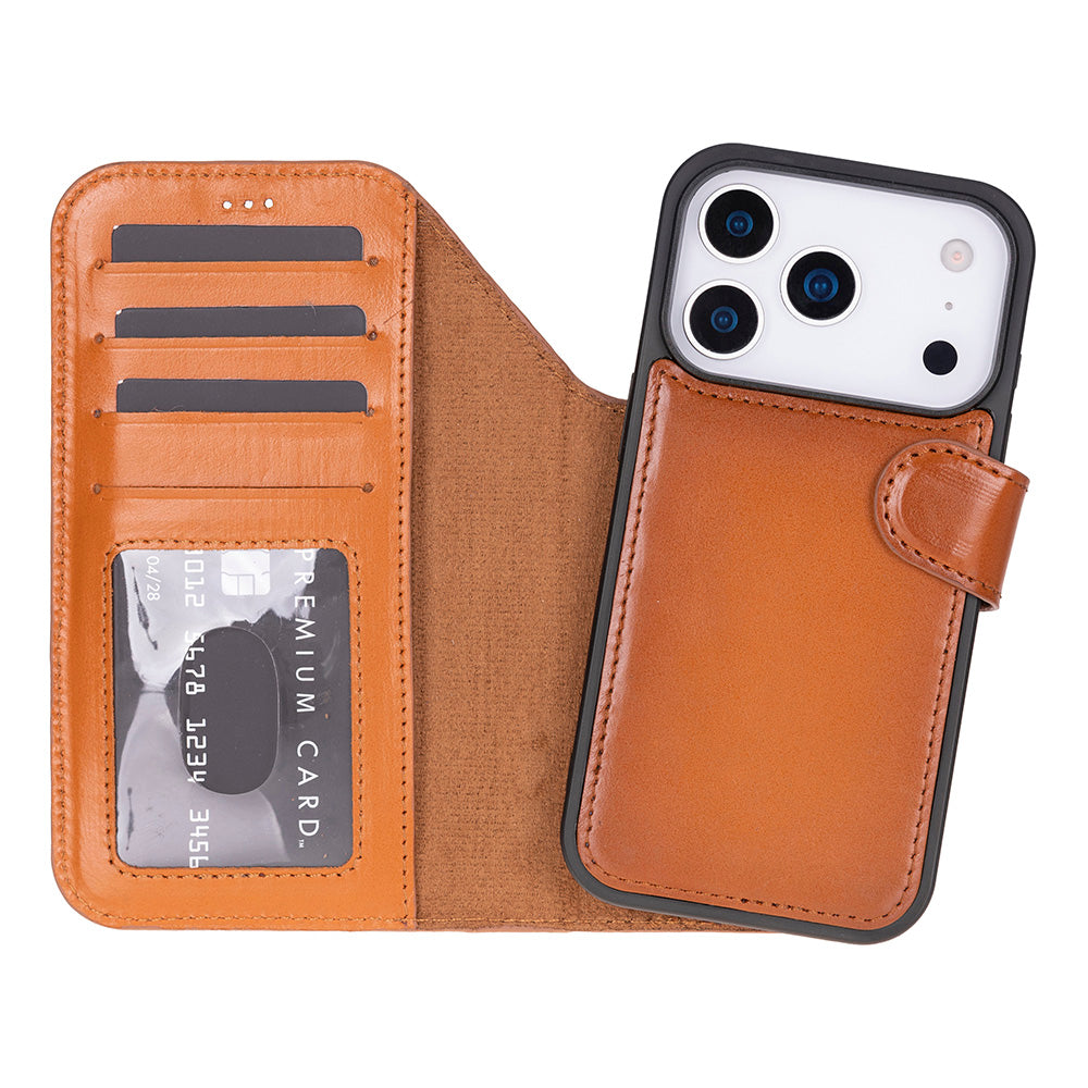 Magic iPhone 17 Pro Leather Detachable Wallet Case Mizuri Leather