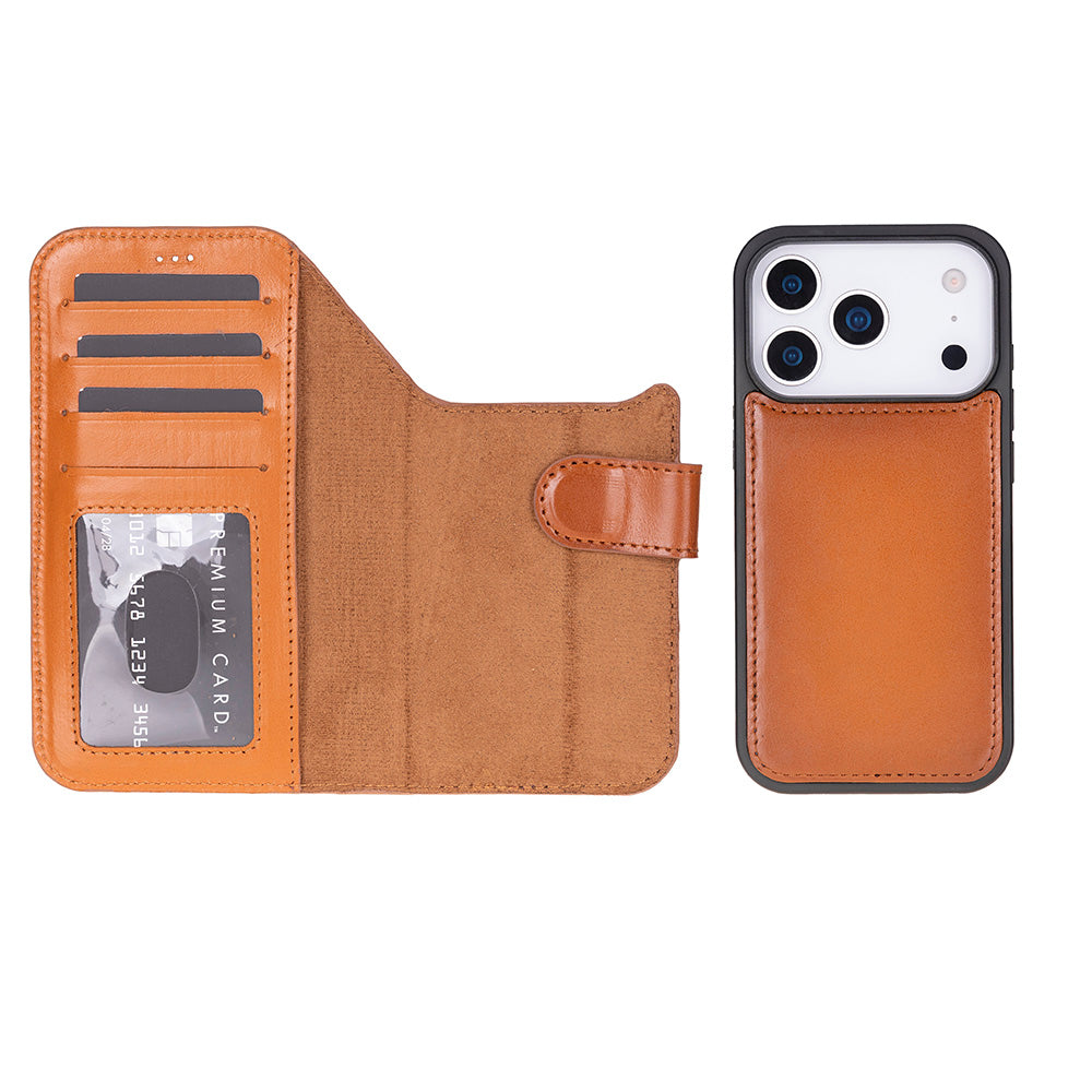 Magic iPhone 17 Pro Leather Detachable Wallet Case Mizuri Leather