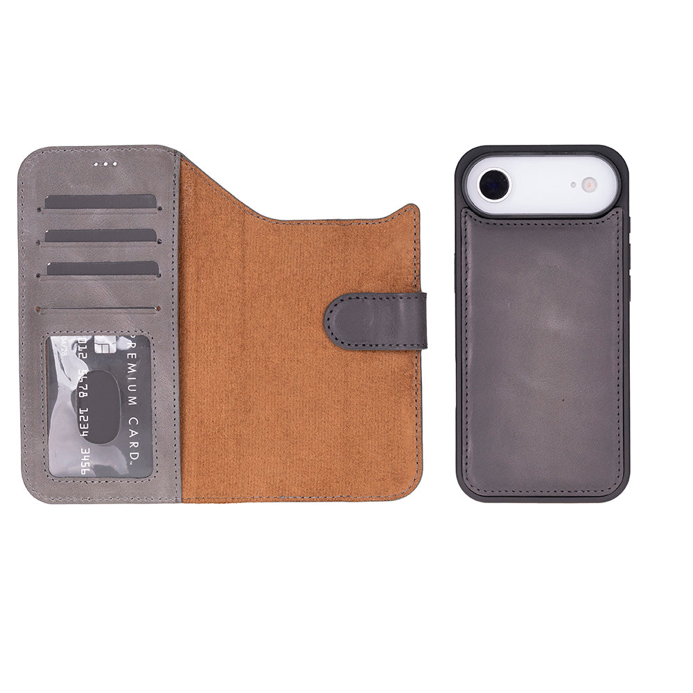 Magic iPhone 17 Air Leather Detachable Wallet Case Mizuri Leather