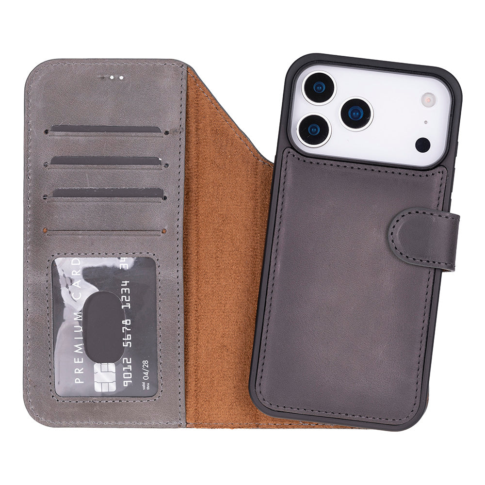 Magic iPhone 17 Pro Leather Detachable Wallet Case Mizuri Leather