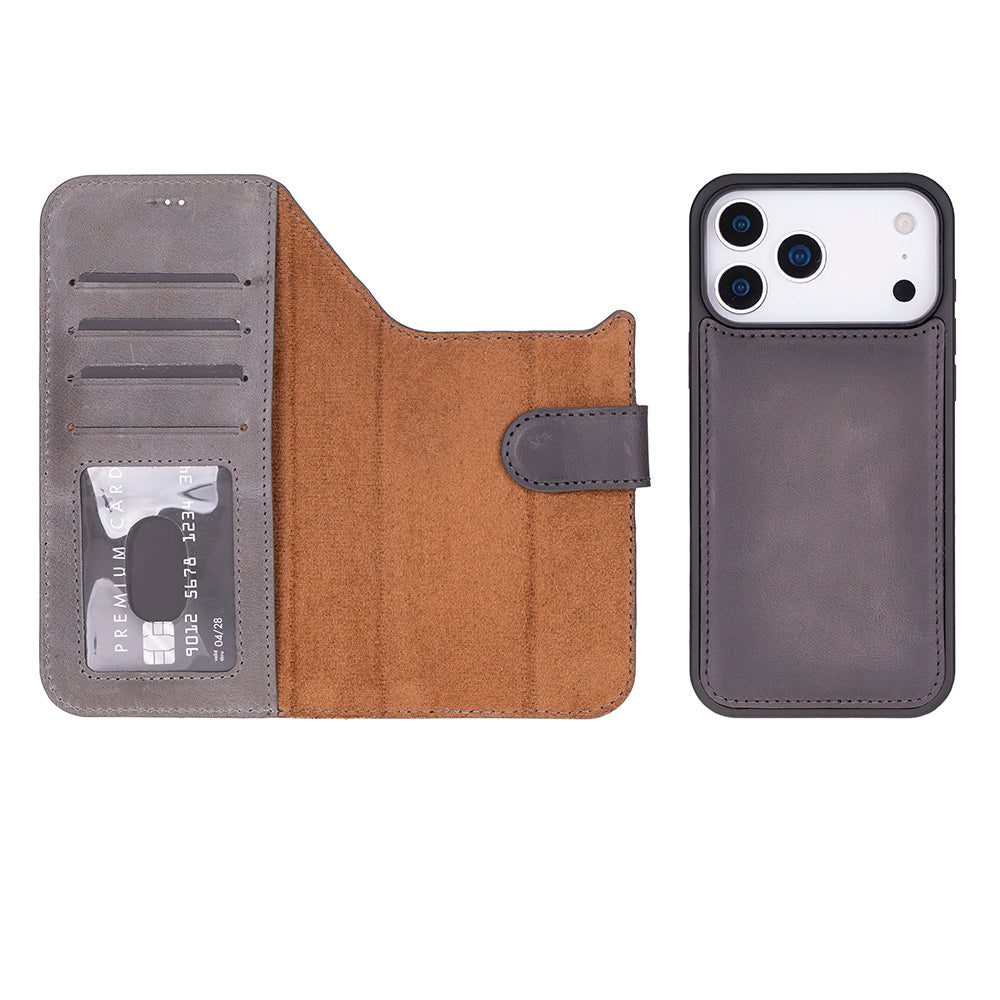Magic iPhone 17 Pro Leather Detachable Wallet Case Mizuri Leather