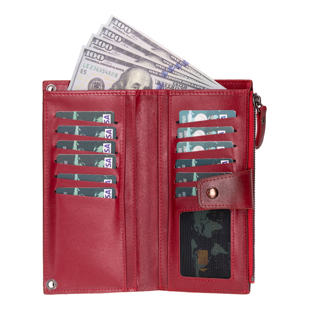 Lozan Strap Leather Crossbody Wallet Mizuri Leather