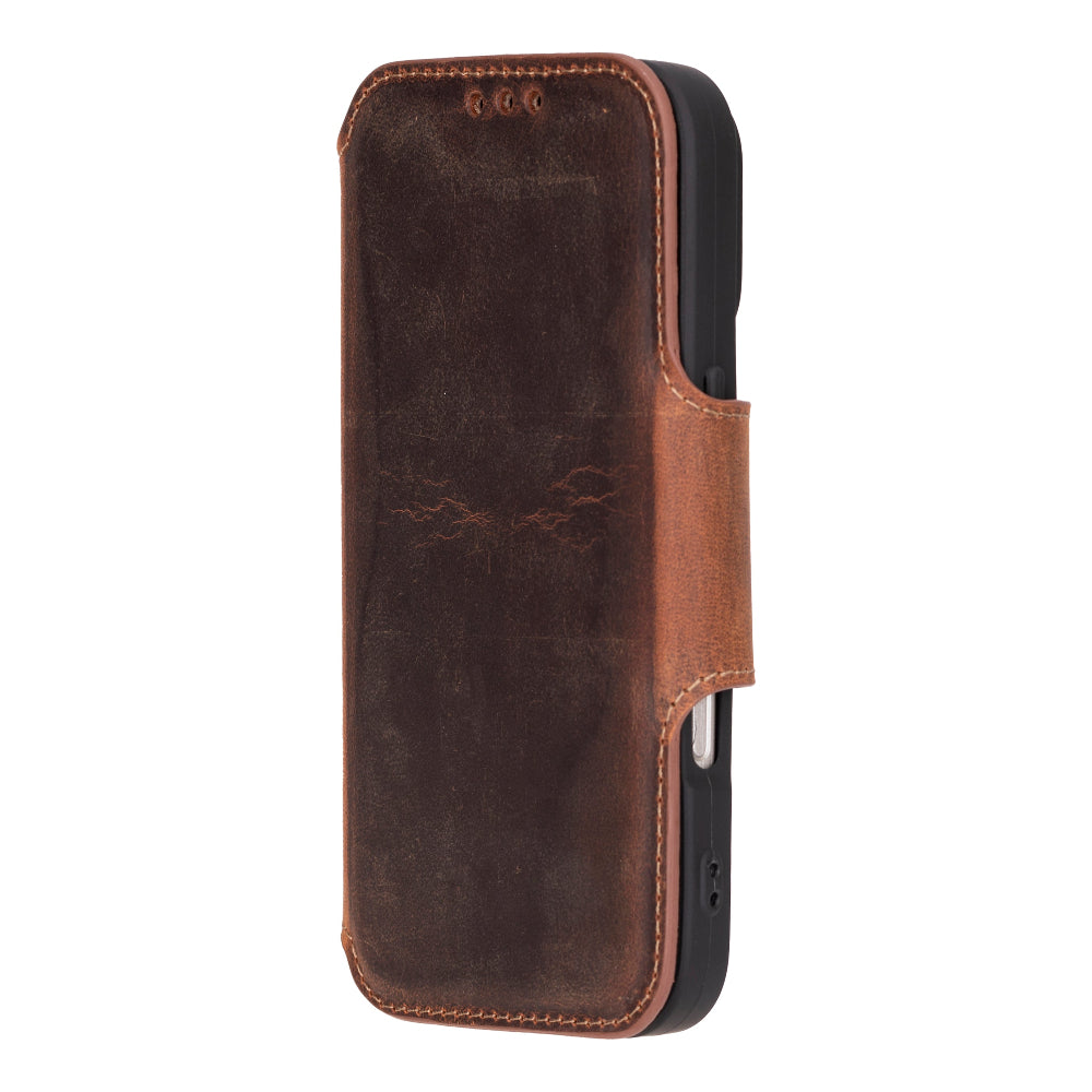 Firenze iPhone 16 Pro Leather Folio Case Mizuri Leather