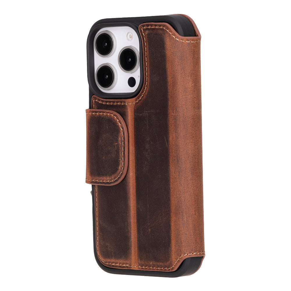 Firenze iPhone 16 Pro Leather Folio Case Mizuri Leather