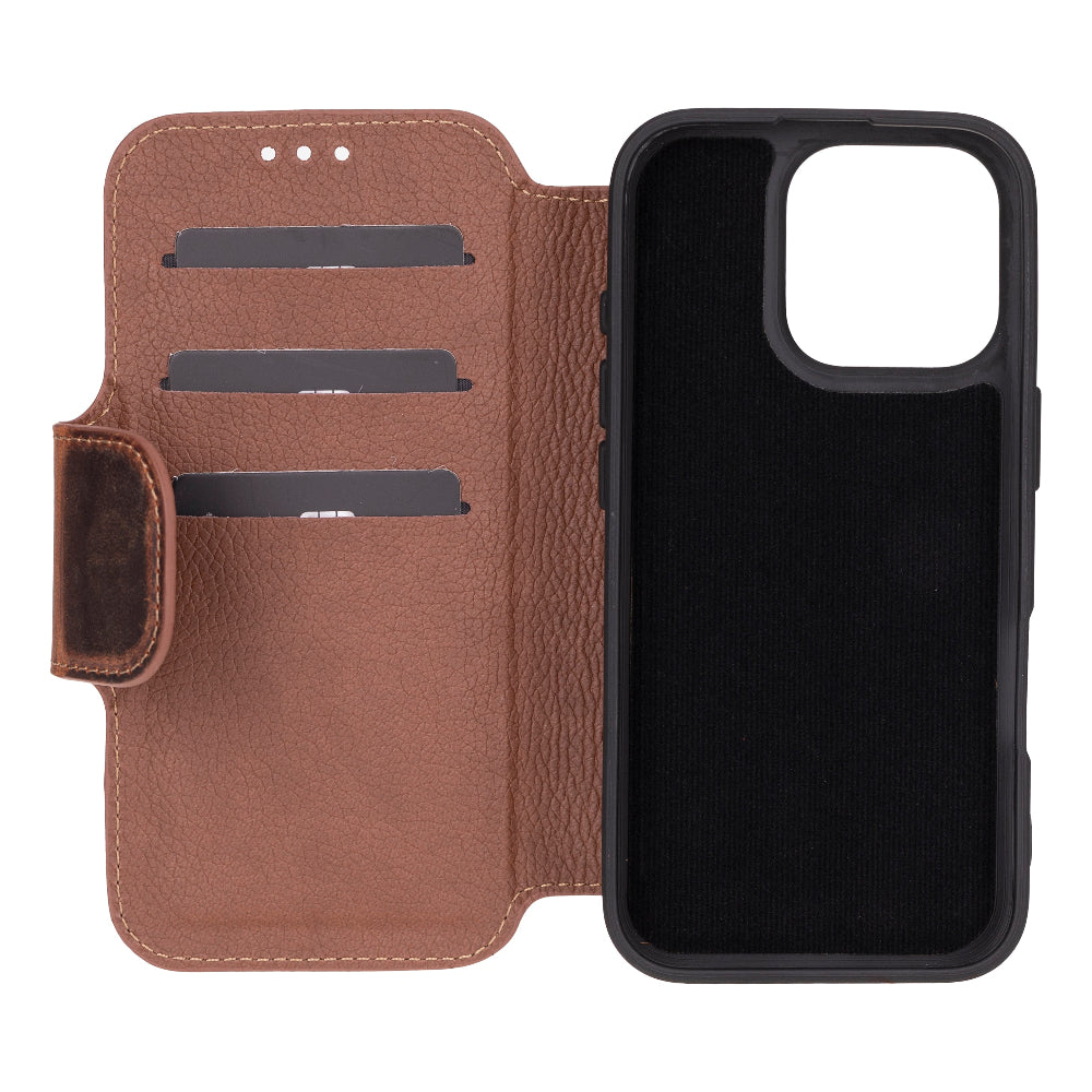 Firenze iPhone 16 Pro Leather Folio Case Mizuri Leather