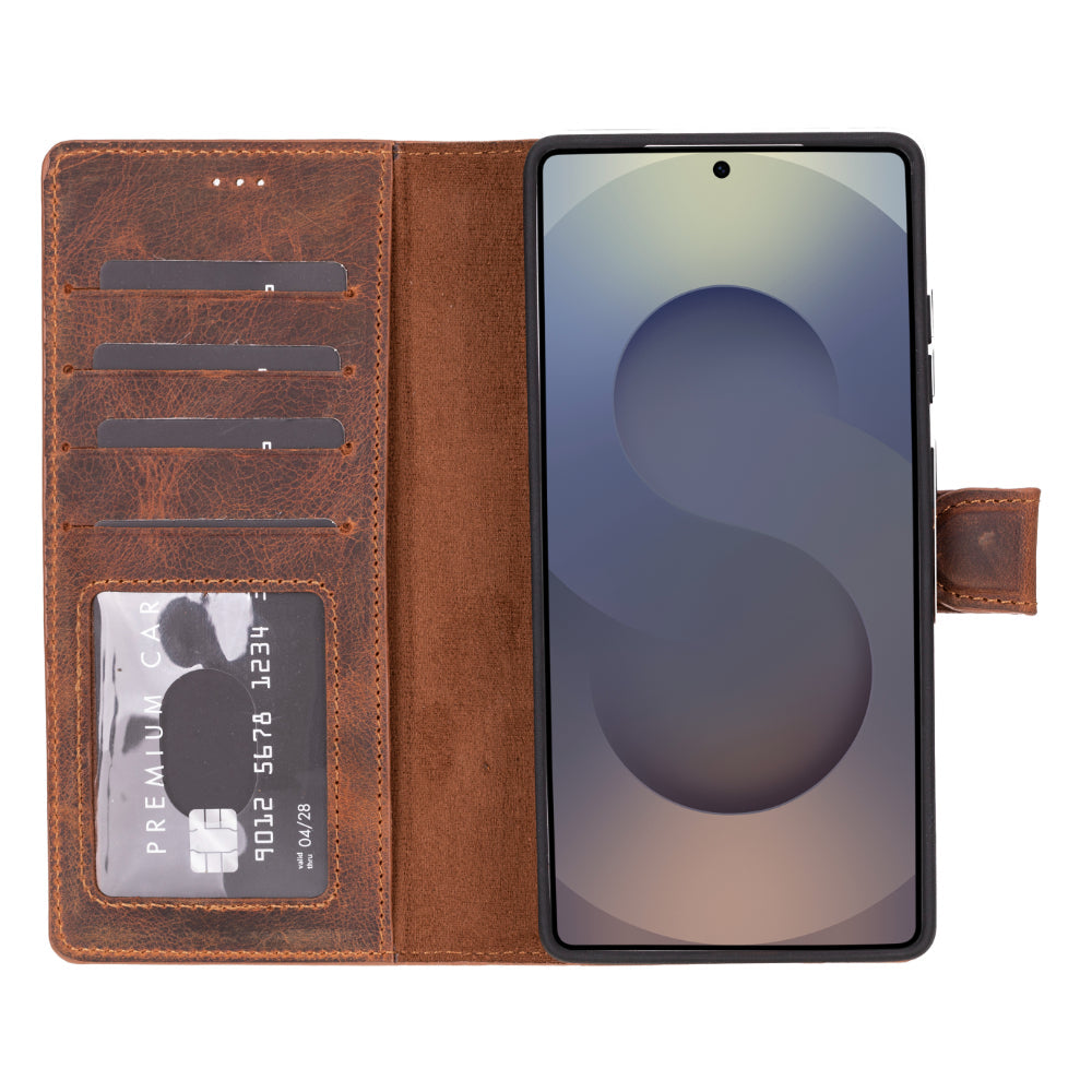 Magic Samsung Galaxy S25 Ultra Detachable Leather Wallet Case - LuggageDesigners