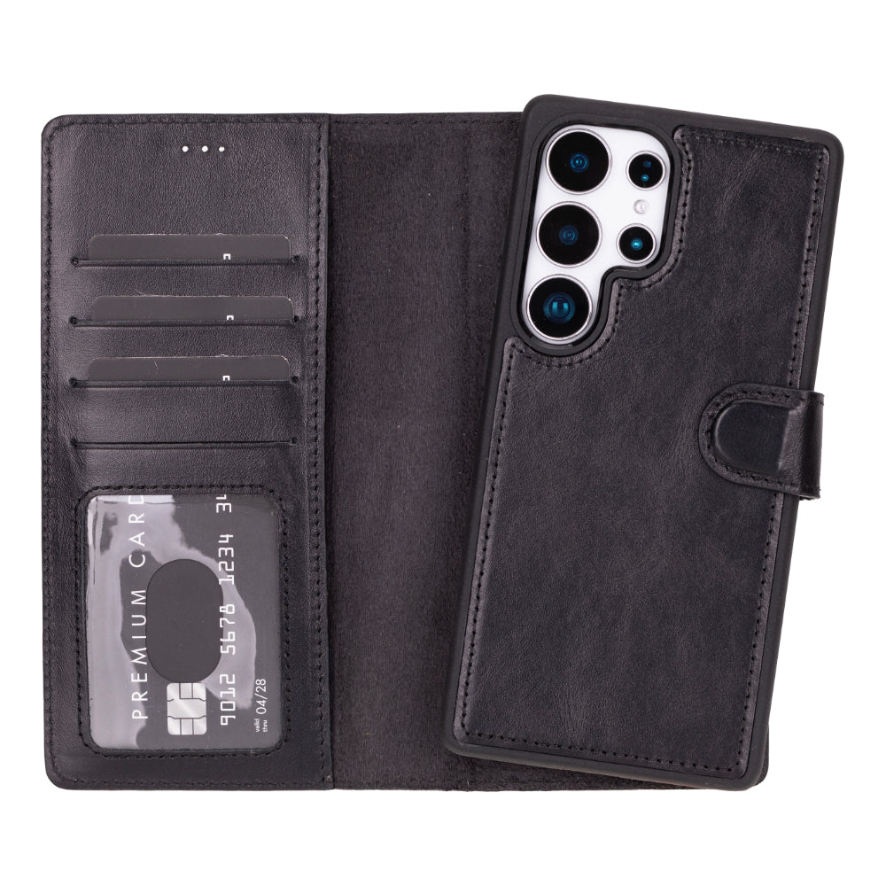 Magic Samsung Galaxy S25 Ultra Detachable Leather Wallet Case - LuggageDesigners