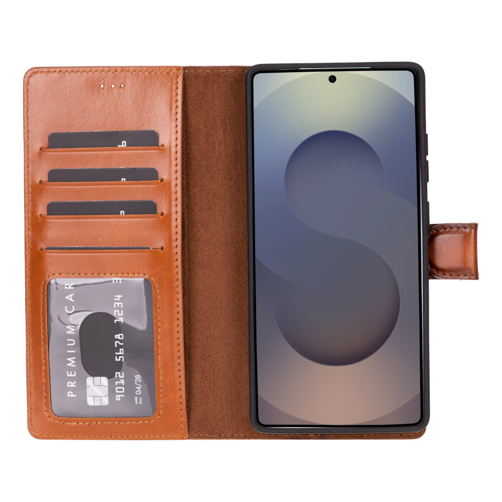Magic Samsung Galaxy S25 Ultra Detachable Leather Wallet Case - LuggageDesigners