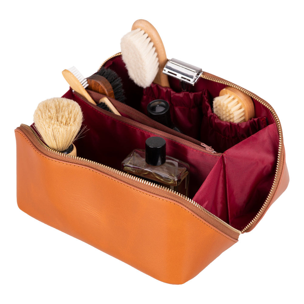 Ella Leather Makeup Bag Mizuri Leather