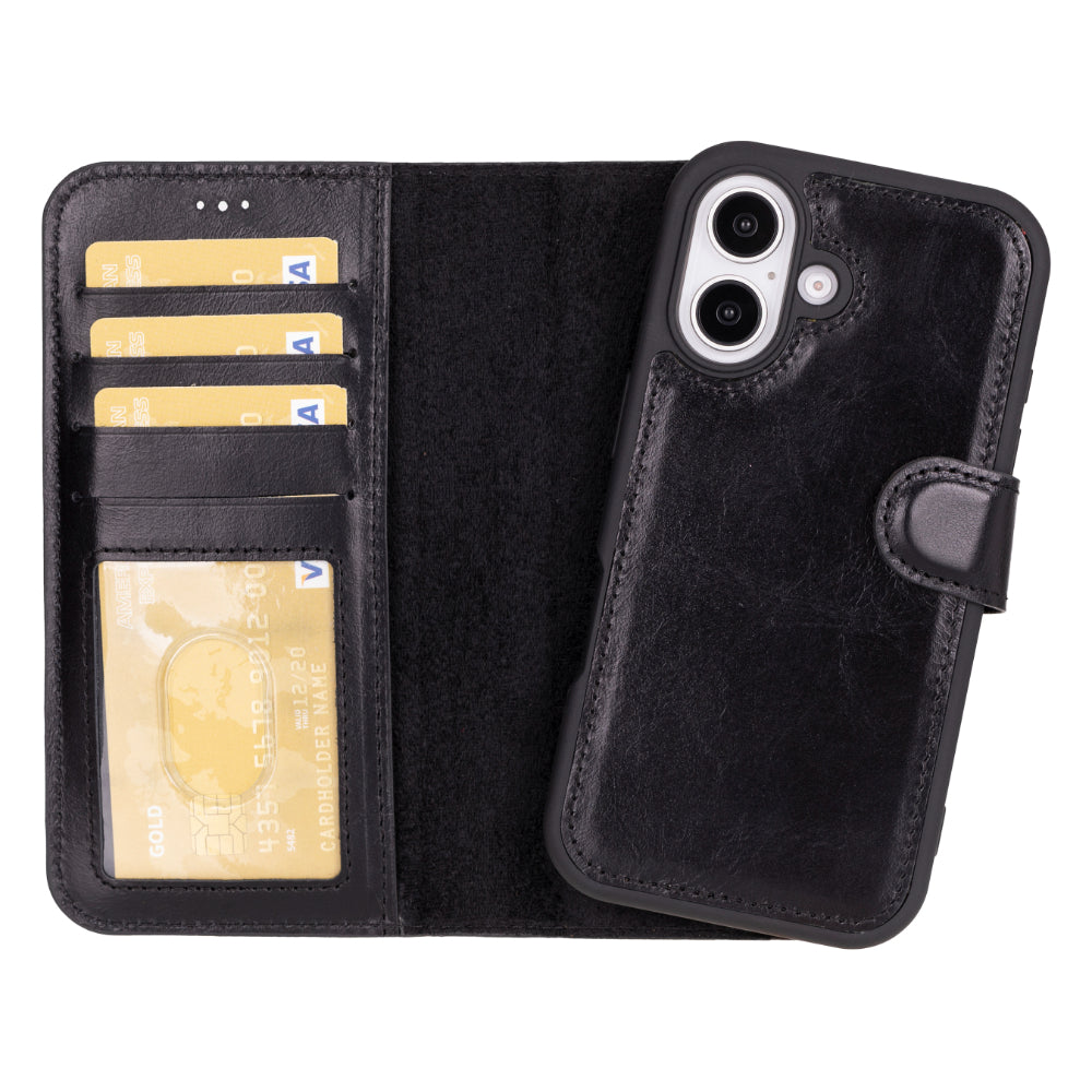 Magic iPhone 16 Detachable Leather Wallet Case Mizuri Leather