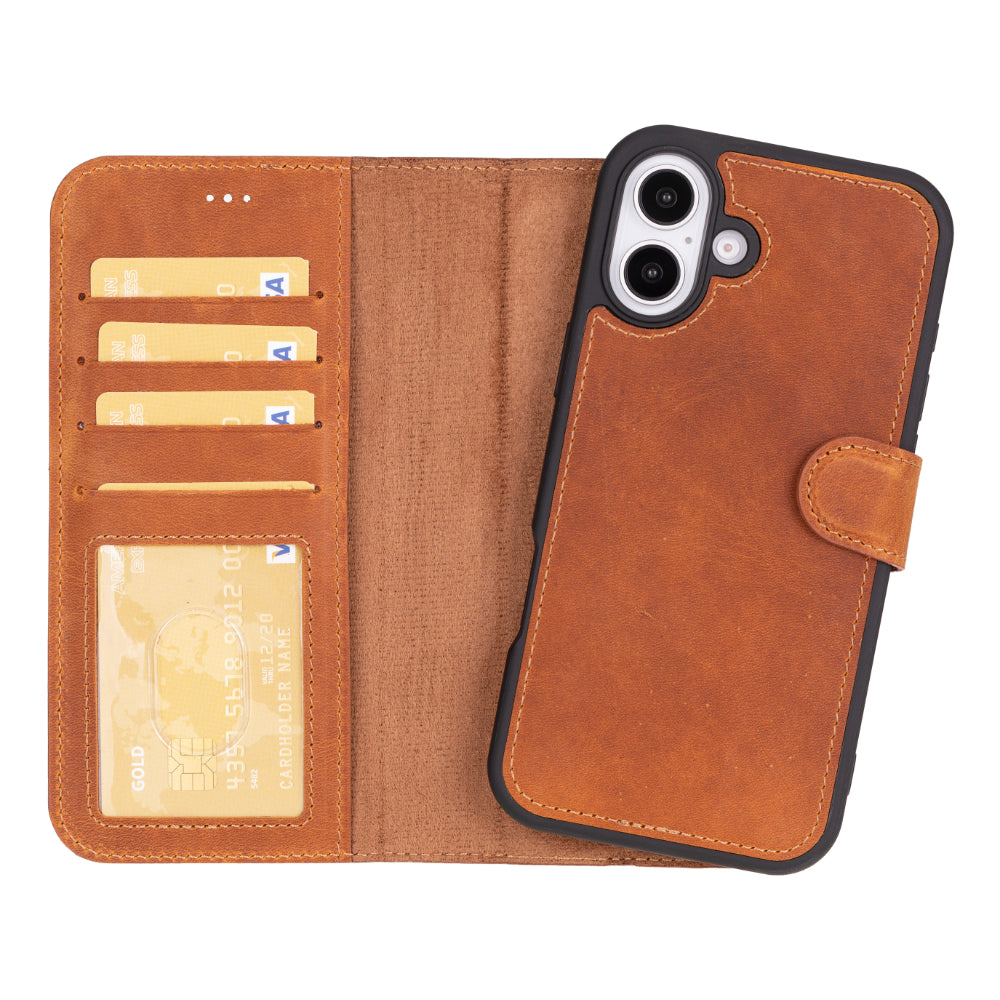 Magic iPhone 16 Detachable Leather Wallet Case Mizuri Leather