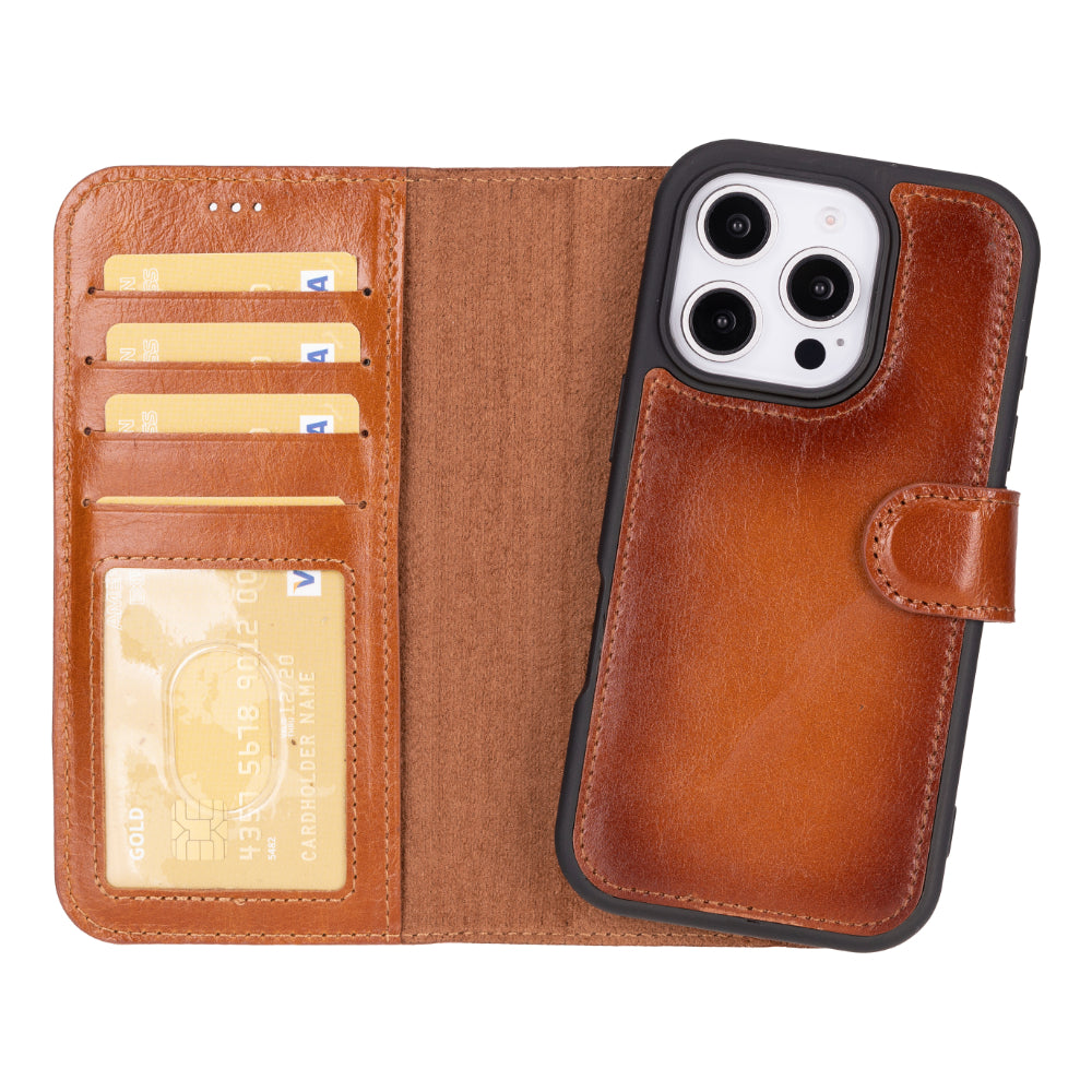 Magic iPhone 16 Pro Max Leather Detachable Wallet Case Mizuri Leather