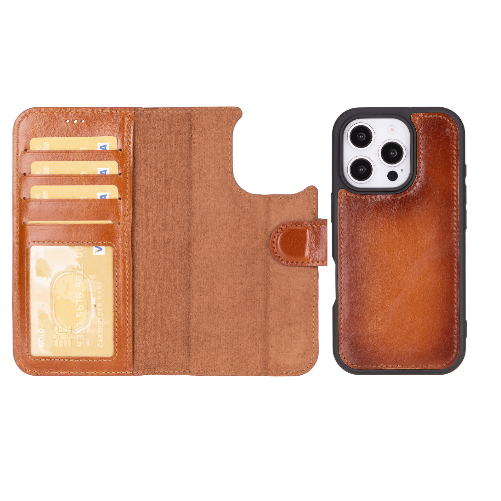 Magic iPhone 16 Pro Max Leather Detachable Wallet Case Mizuri Leather