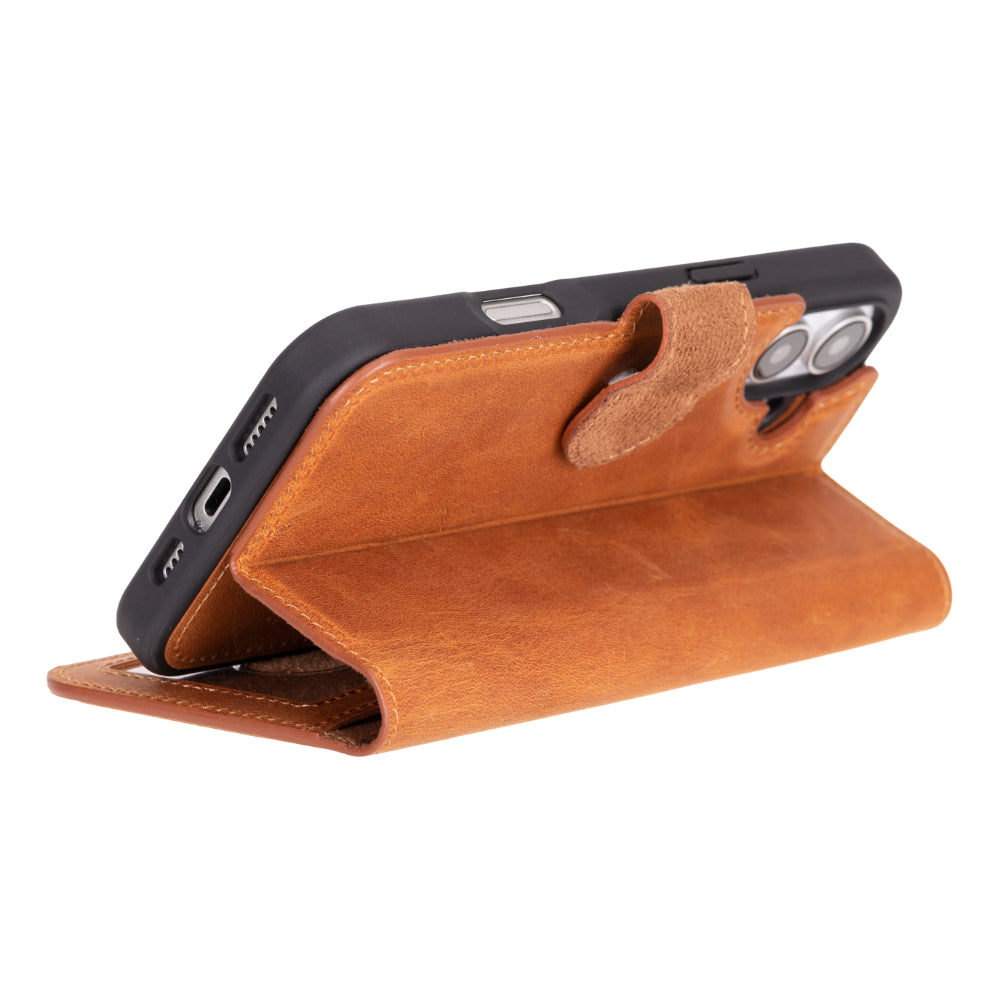 Magic iPhone 16 Plus Detachable Leather Wallet Case Mizuri Leather