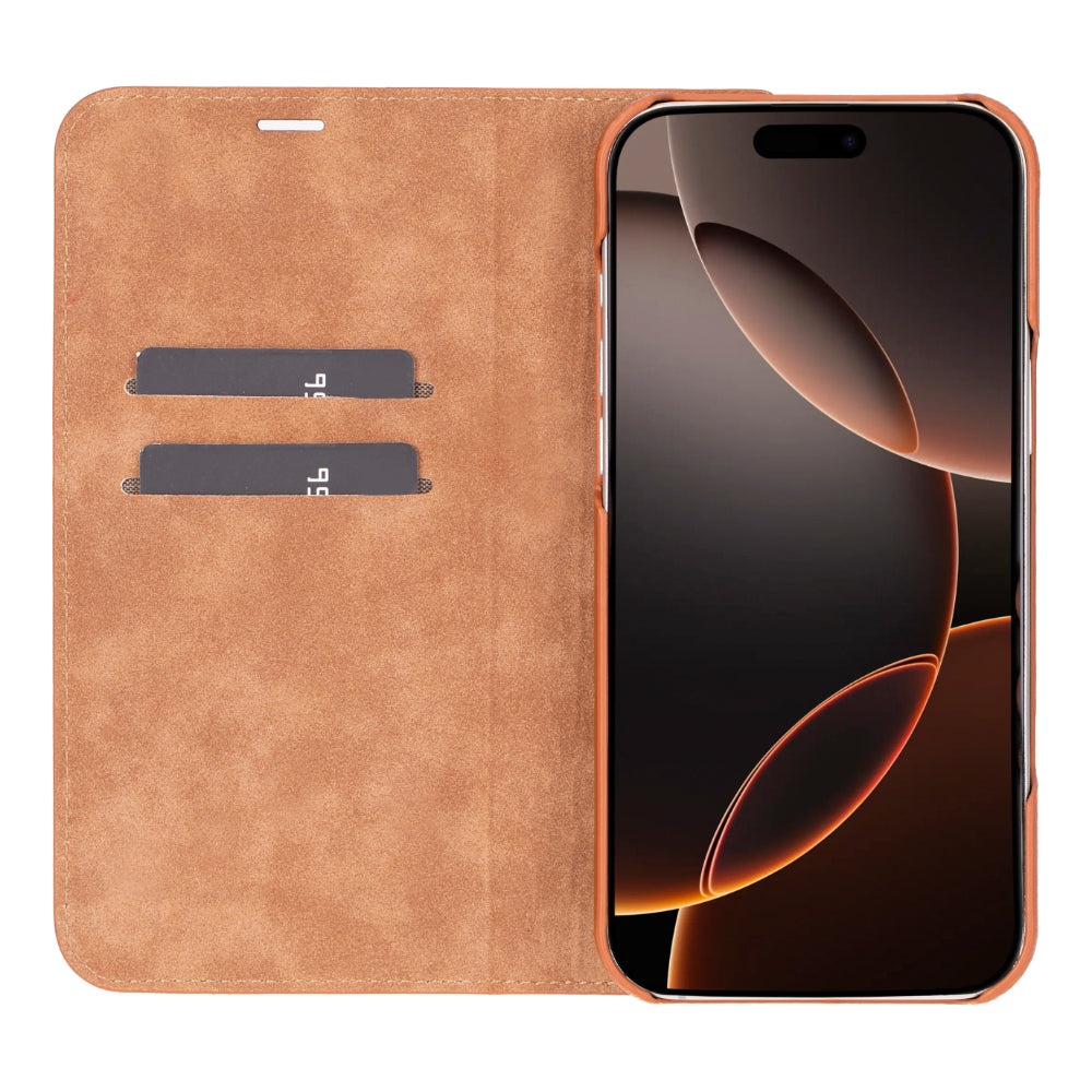 Sonat Leather iPhone 16 Pro Max Folio Case Mizuri Leather