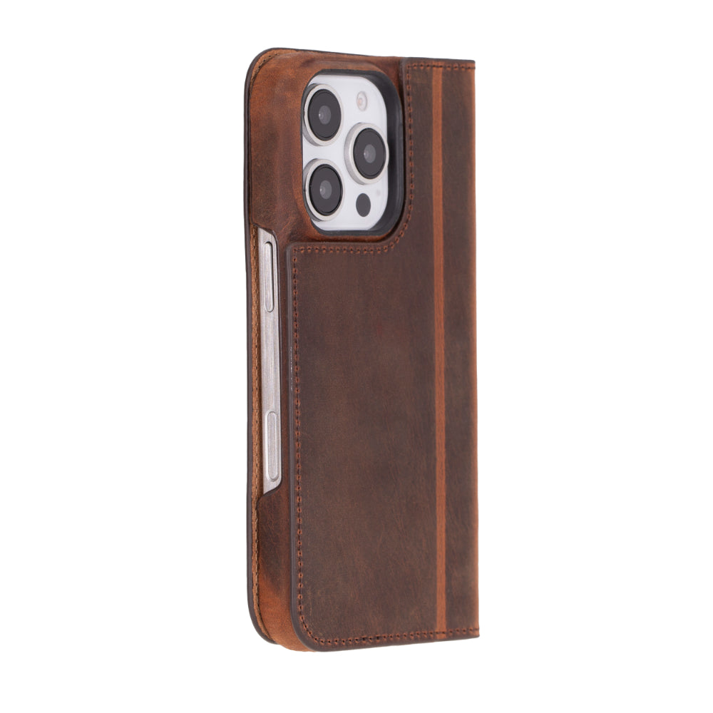 Sonat Leather iPhone 16 Pro Folio Case Mizuri Leather