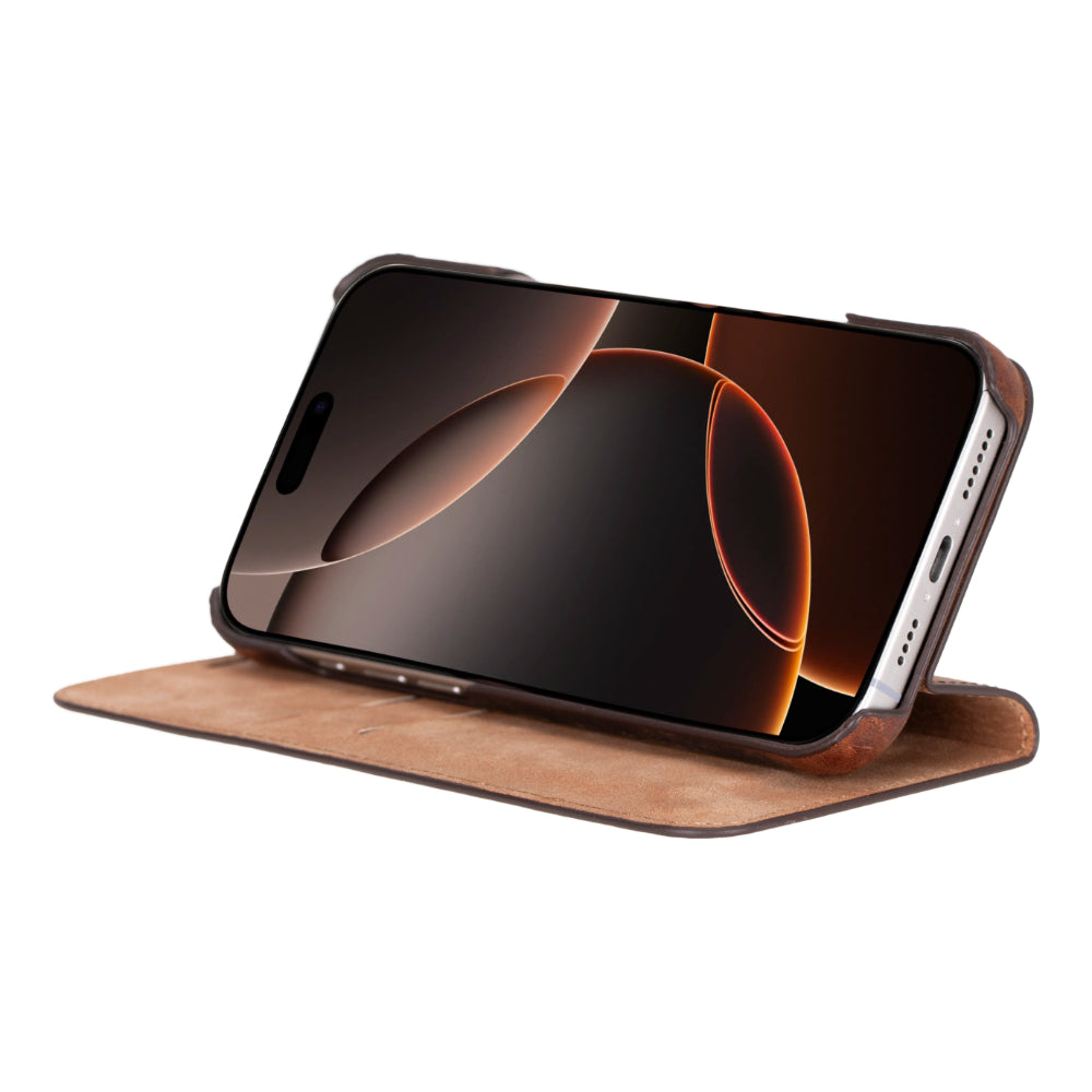 Sonat Leather iPhone 16 Pro Max Folio Case Mizuri Leather