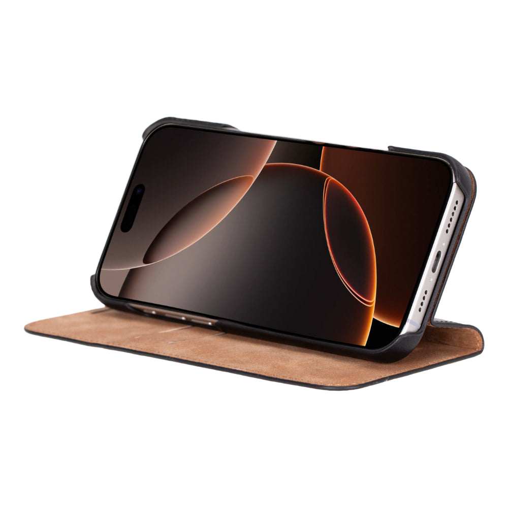 Sonat Leather iPhone 16 Pro Max Folio Case Mizuri Leather