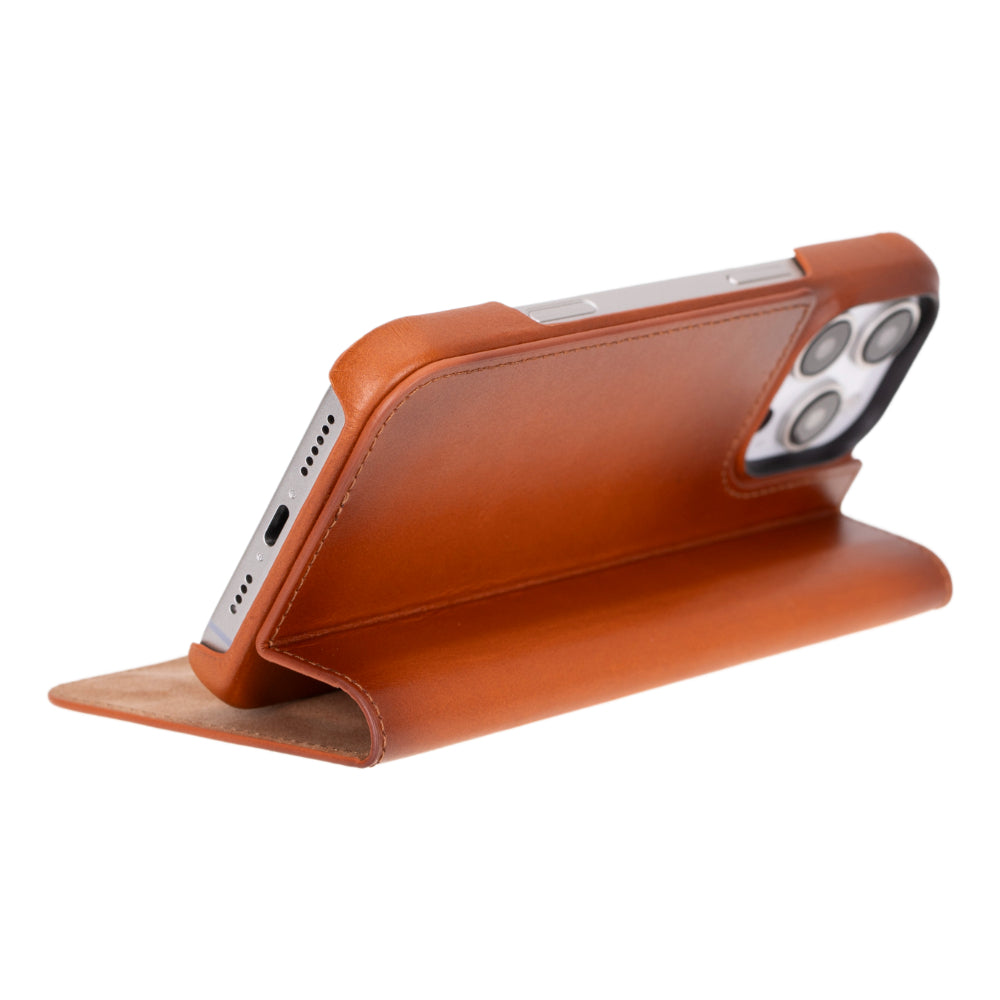 Sonat Leather iPhone 16 Pro Max Folio Case Mizuri Leather