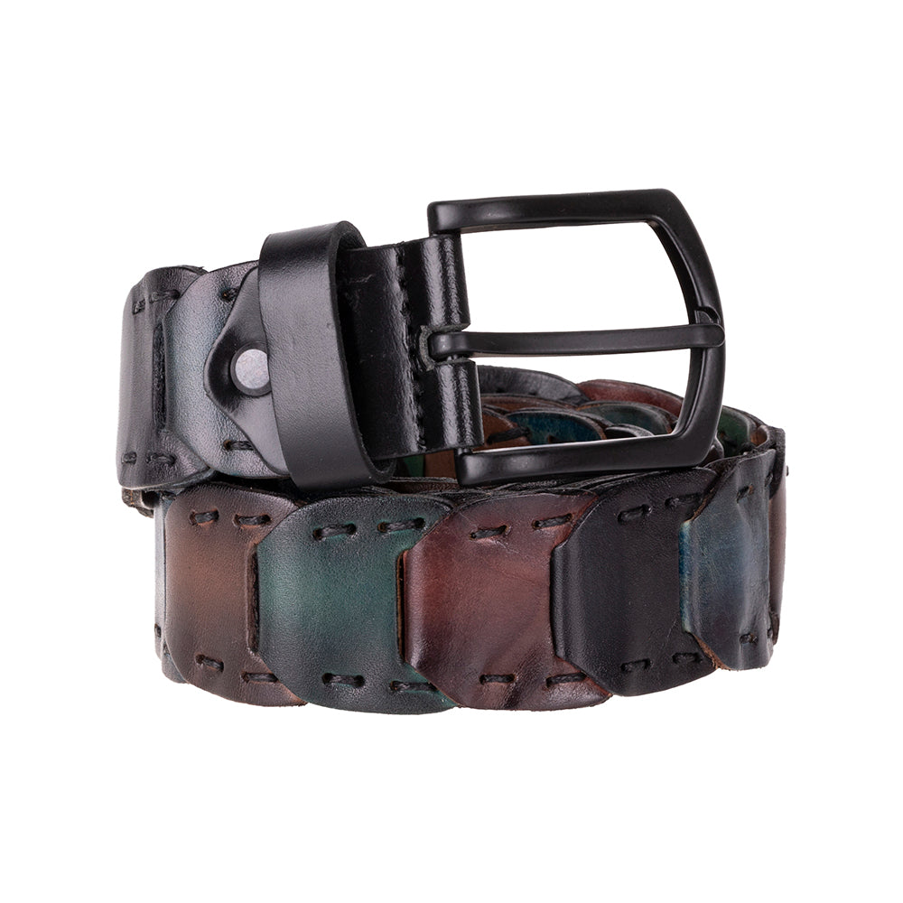 Vista Braided Leather Men's Belt - LuggageDesigners