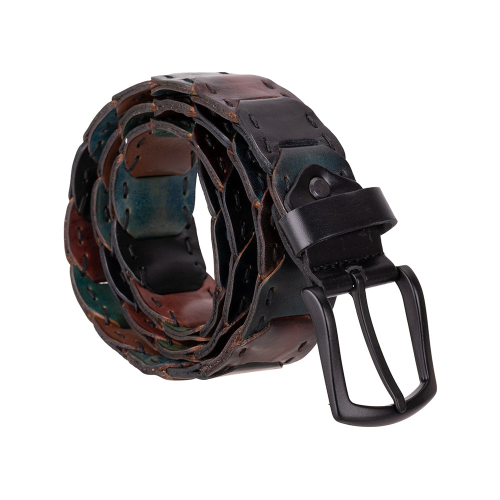 Vista Braided Leather Men's Belt - LuggageDesigners
