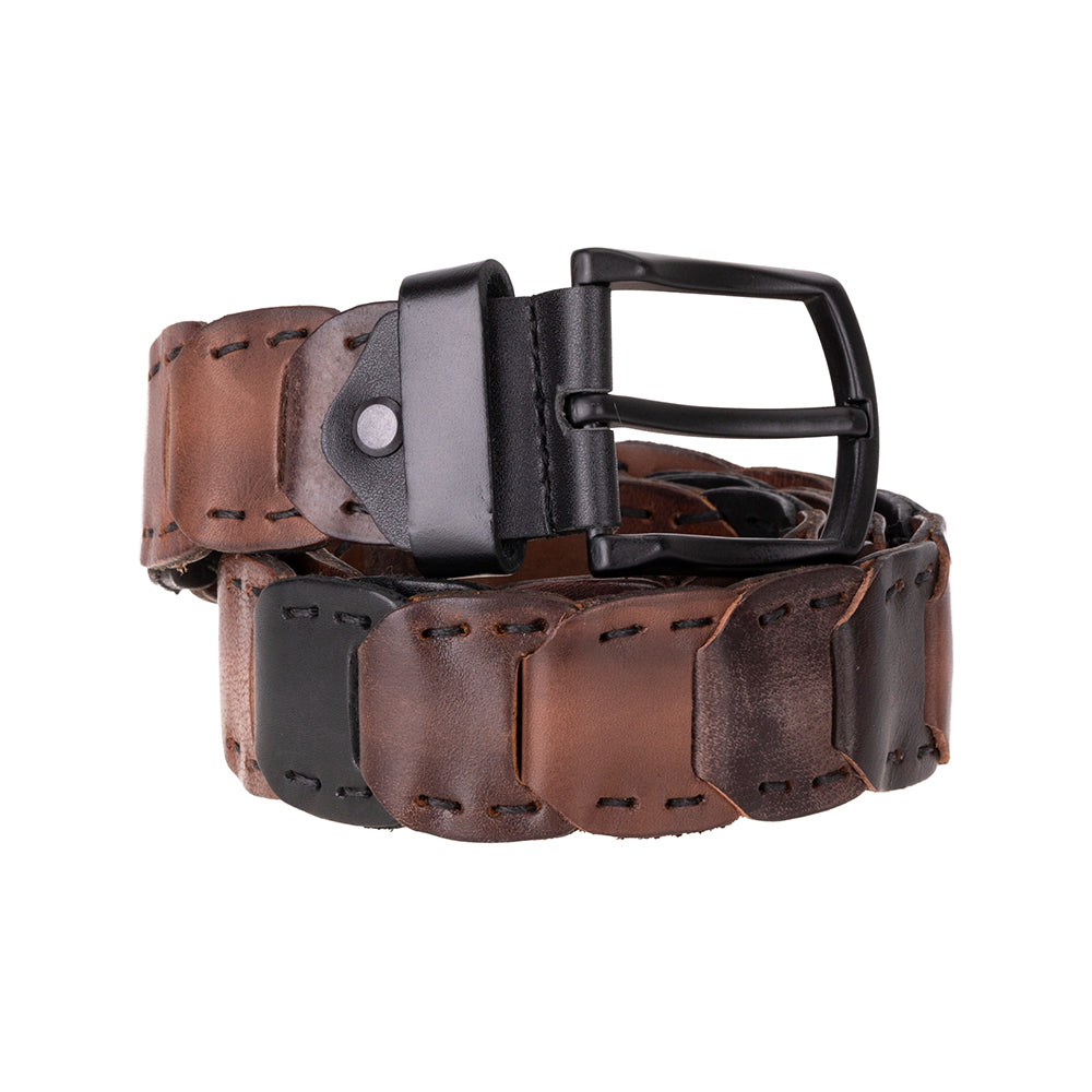 Vista Braided Leather Men's Belt - LuggageDesigners