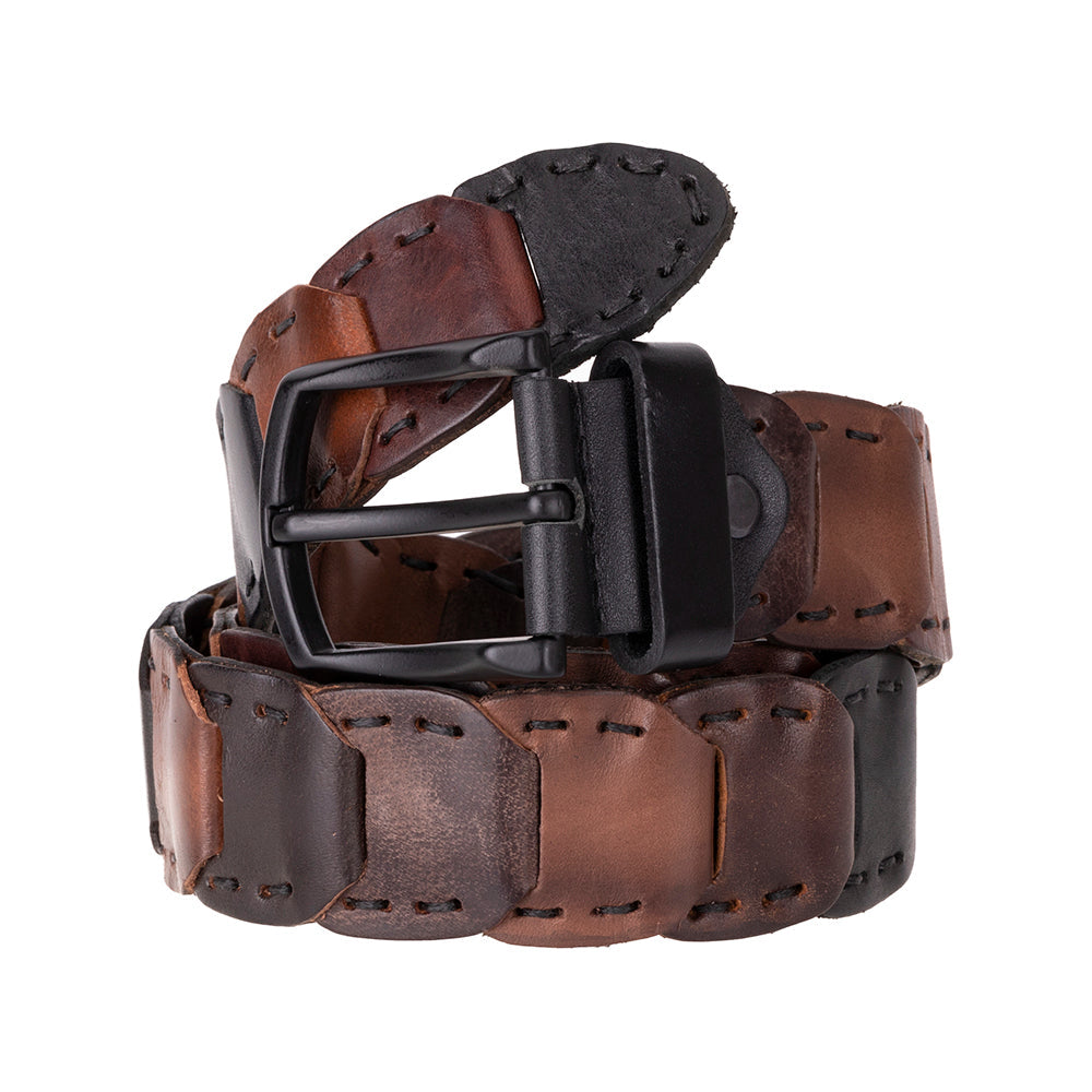 Vista Braided Leather Men's Belt - LuggageDesigners