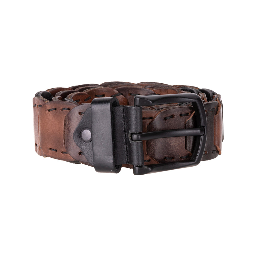 Vista Braided Leather Men's Belt - LuggageDesigners