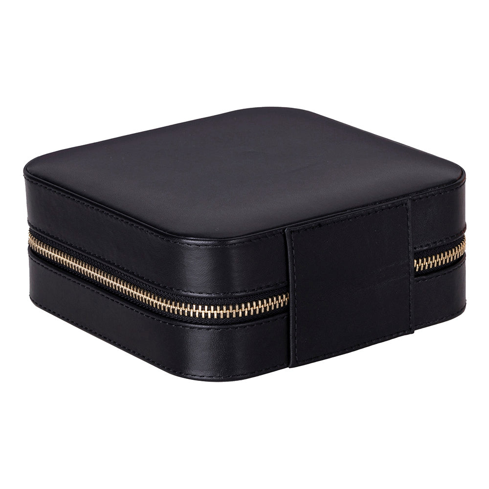 Amanda Leather Jewelry Box, Large - LuggageDesigners