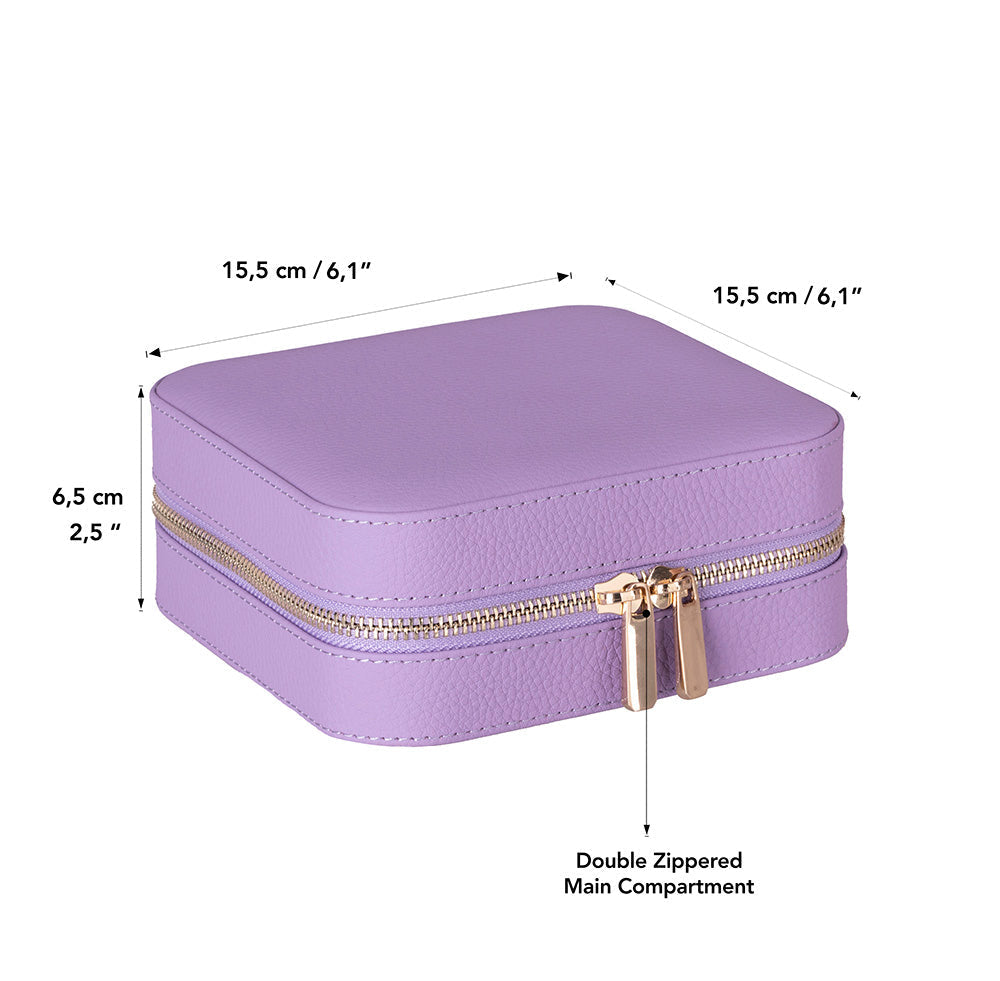 Amanda Leather Jewelry Box, Large - LuggageDesigners