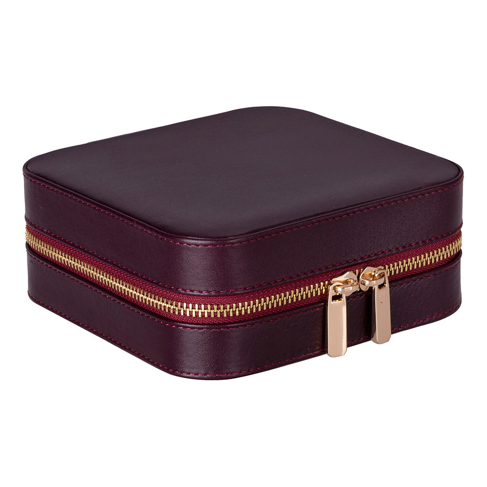 Amanda Leather Jewelry Box, Large - LuggageDesigners