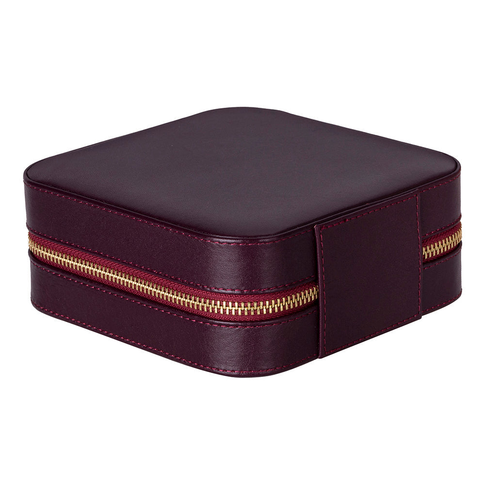 Amanda Leather Jewelry Box, Large - LuggageDesigners