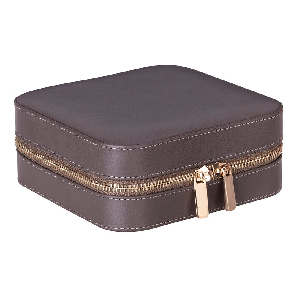 Amanda Leather Jewelry Box, Large - LuggageDesigners