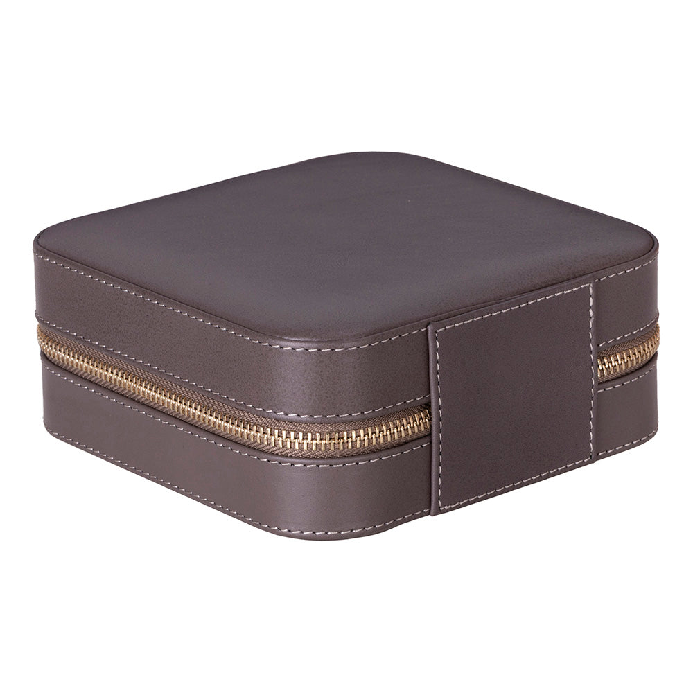 Amanda Leather Jewelry Box, Large - LuggageDesigners